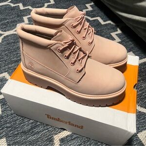 Timberland Women's Blush Nubuck Lace-Up Ankle Boots